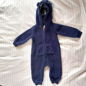 Carter's Zip up Sherpa One Piece 9M